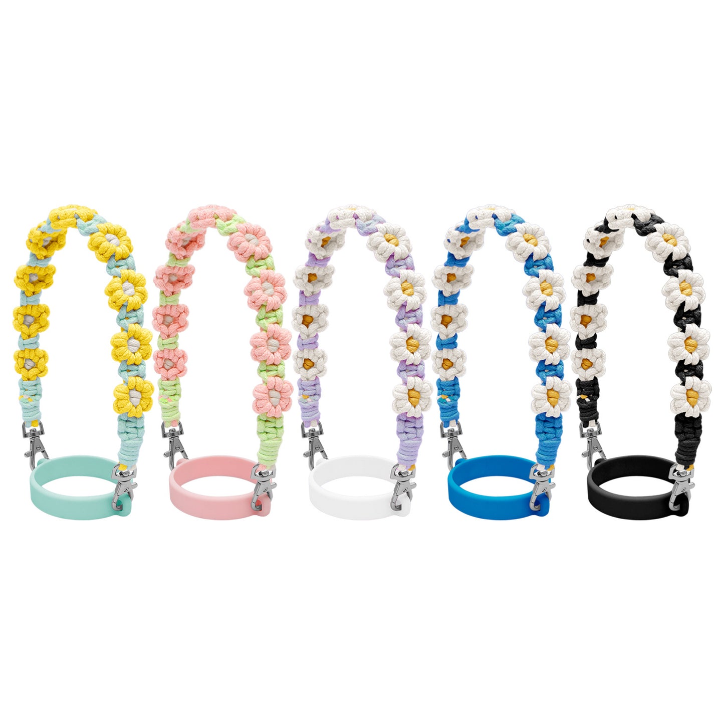 Woven Daisy Water Bottle Strap