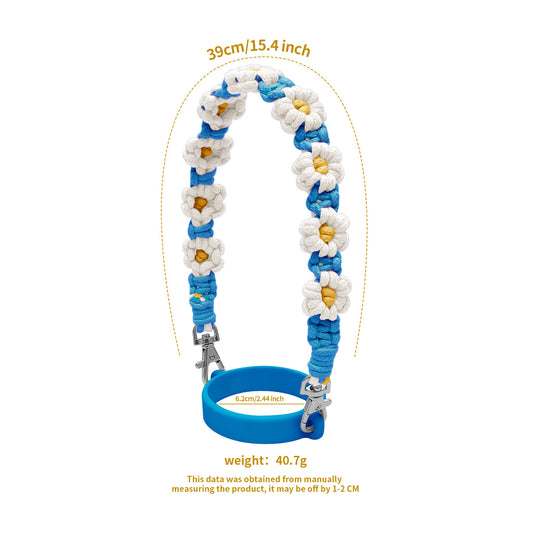 Woven Daisy Water Bottle Strap