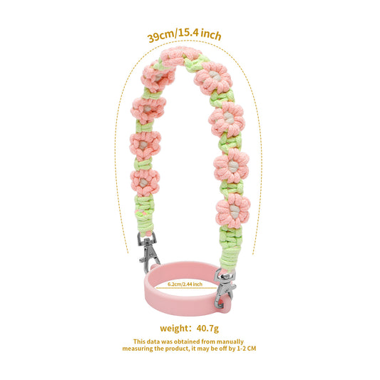 Woven Daisy Water Bottle Strap