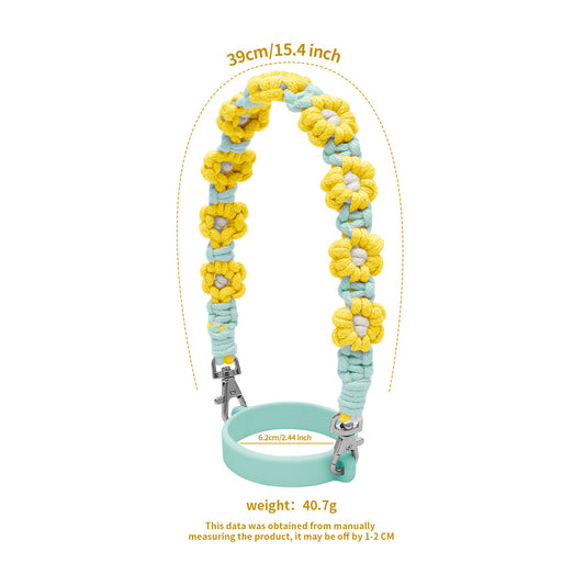 Woven Daisy Water Bottle Strap